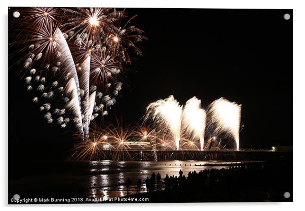 Cromer Fireworks 6 Acrylic by Mark Bunning