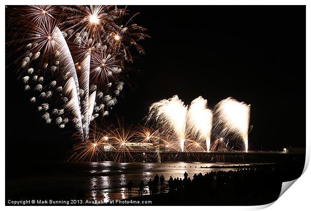 Cromer Fireworks 6 Print by Mark Bunning