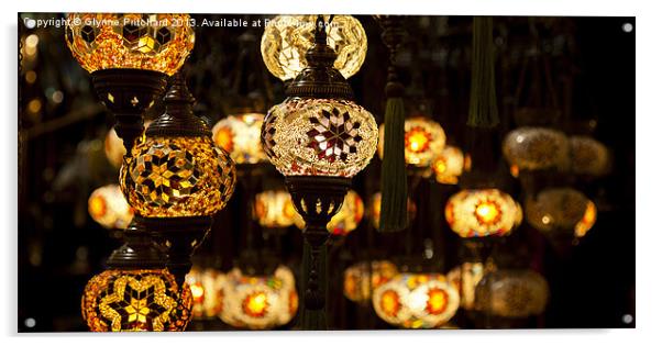 Oriental Lamps Acrylic by Glynne Pritchard