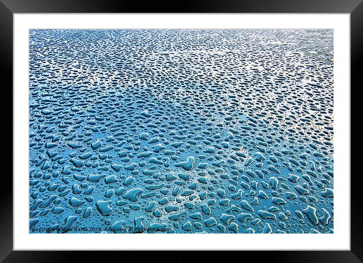 Sea of Raindrops Framed Mounted Print by Mark  F Banks