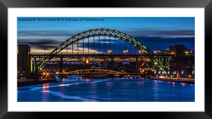 The Tyne Bridge Framed Mounted Print by Trevor Kersley RIP