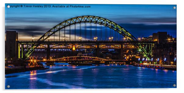 The Tyne Bridge Acrylic by Trevor Kersley RIP