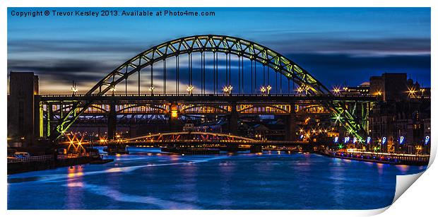 The Tyne Bridge Print by Trevor Kersley RIP