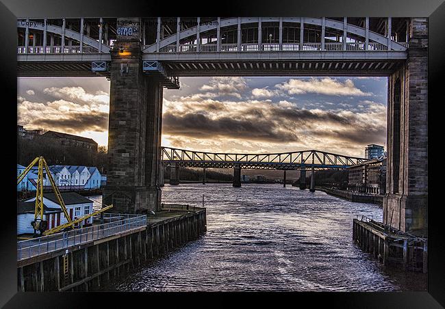River Tyne Sunset Framed Print by Trevor Kersley RIP