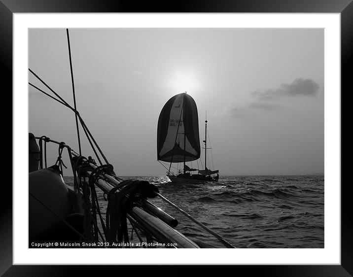 Ships that pass Framed Mounted Print by Malcolm Snook