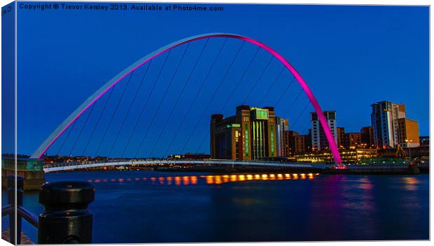 Gateshead Millennium Bridge Colours Canvas Print by Trevor Kersley RIP