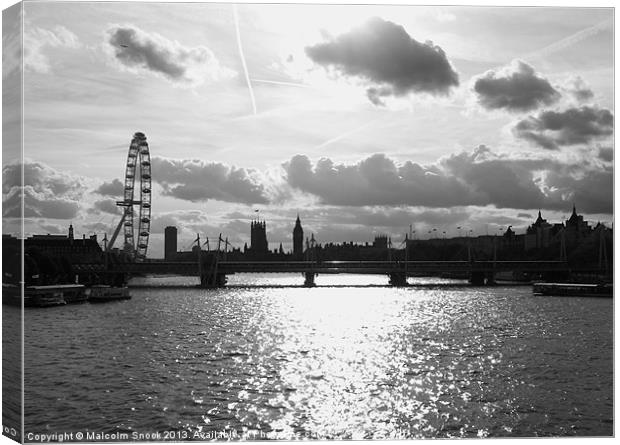 The London Eye Canvas Print by Malcolm Snook