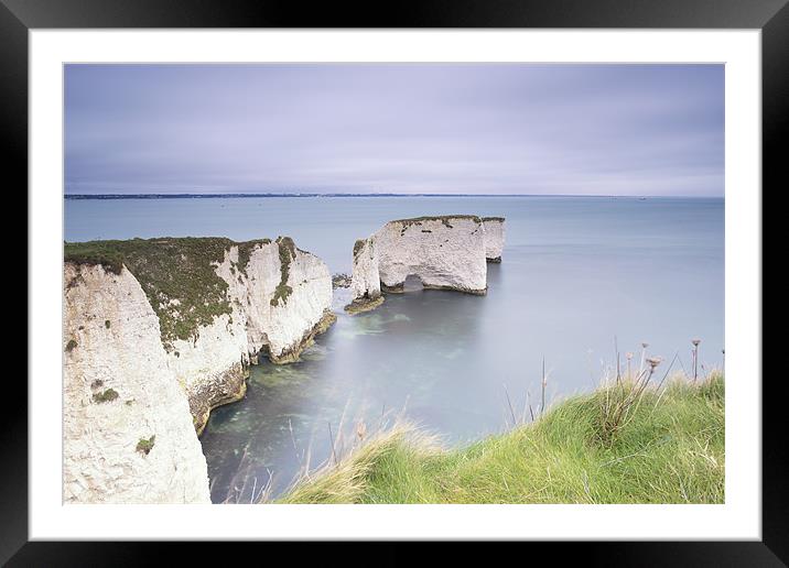 Old Harry Framed Mounted Print by Andrew Bannister
