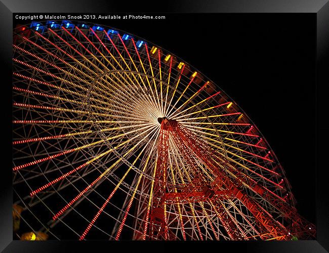 Big wheel at the Feria Framed Print by Malcolm Snook