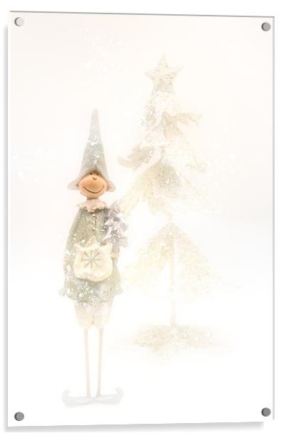 Christmas Elf Acrylic by Ann Garrett