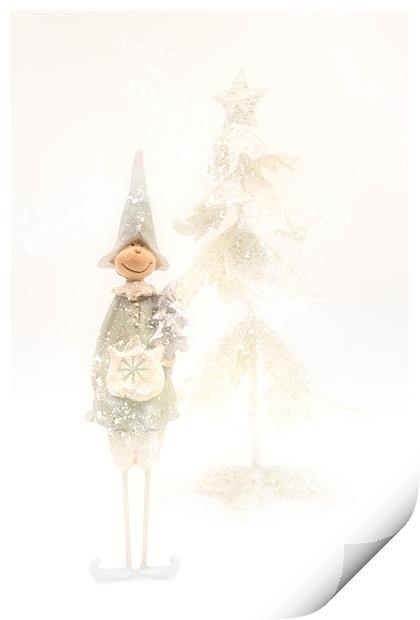 Christmas Elf Print by Ann Garrett