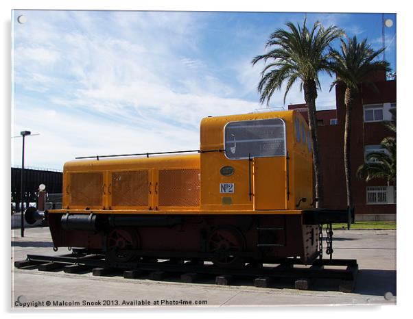 Diesel locomotive Almeria Acrylic by Malcolm Snook