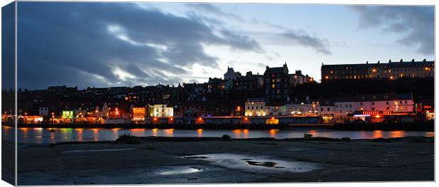 Whitby Lights Canvas Print by Phil Tinkler