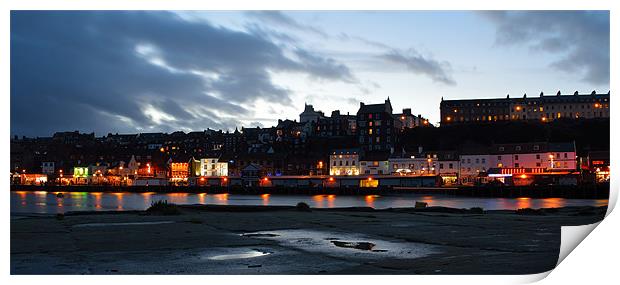 Whitby Lights Print by Phil Tinkler