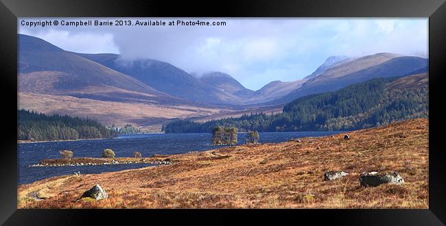 Loch Ossian, Corrour Framed Print by Campbell Barrie