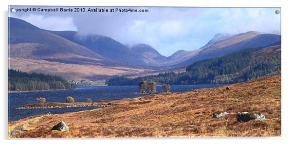 Loch Ossian, Corrour Acrylic by Campbell Barrie
