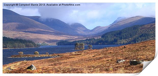 Loch Ossian, Corrour Print by Campbell Barrie