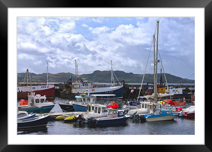 Fishing Boats in Scotland Framed Mounted Print by Jacqi Elmslie