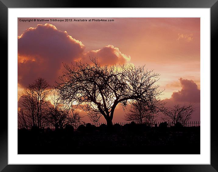 Devon Sunset Framed Mounted Print by Bristol Canvas by Matt Sibtho