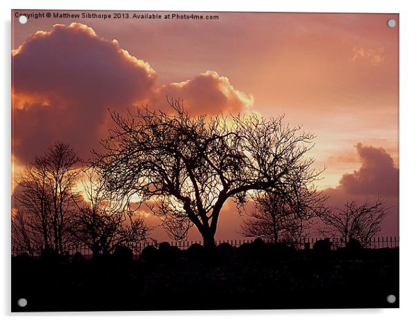 Devon Sunset Acrylic by Bristol Canvas by Matt Sibtho