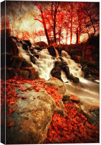 Autumn Falls Canvas Print by Chris Manfield