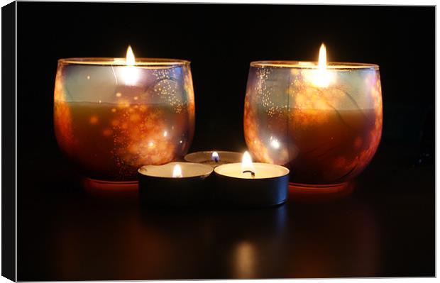 Winter Candles Canvas Print by Lewis Nye