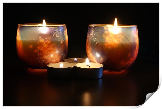 Winter Candles Print by Lewis Nye