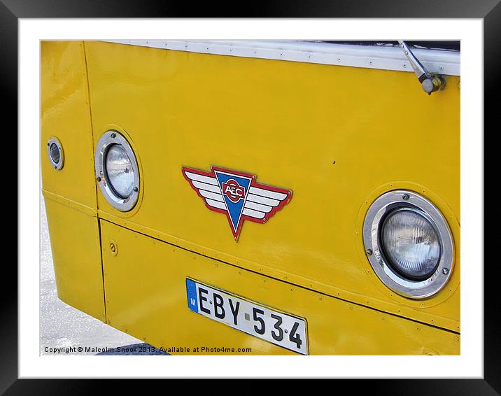 Classic AEC Bus Framed Mounted Print by Malcolm Snook