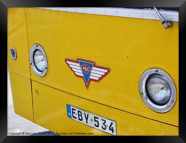 Classic AEC Bus Framed Print by Malcolm Snook