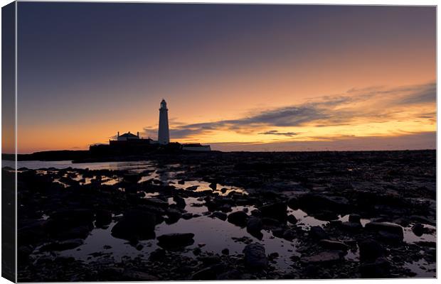 St Marry`s Lighthouse Canvas Print by Northeast Images