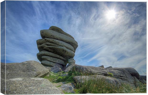 Rocks Balancing Canvas Print by Dave Bell