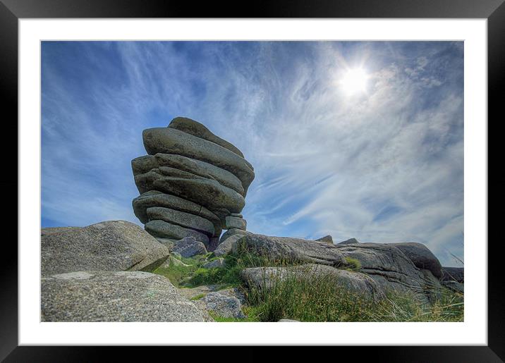Rocks Balancing Framed Mounted Print by Dave Bell