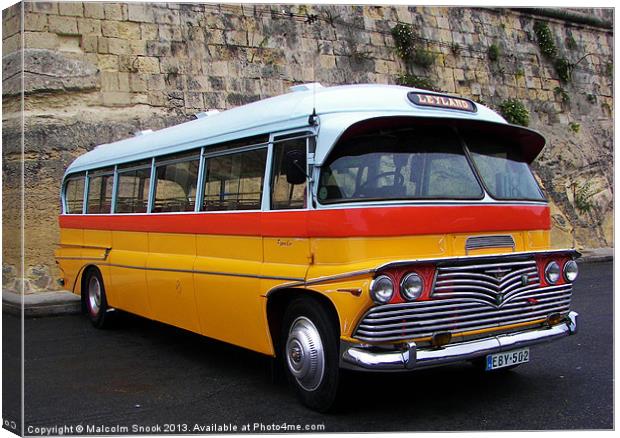 Leyland Bus Canvas Print by Malcolm Snook