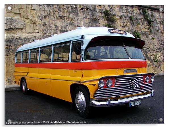 Leyland Bus Acrylic by Malcolm Snook