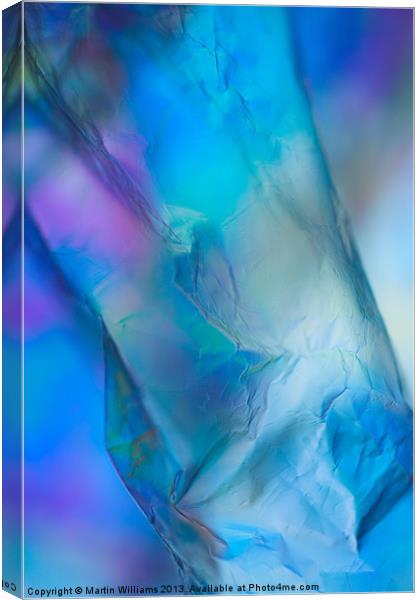 Abstract Electric Blue 3 Canvas Print by Martin Williams
