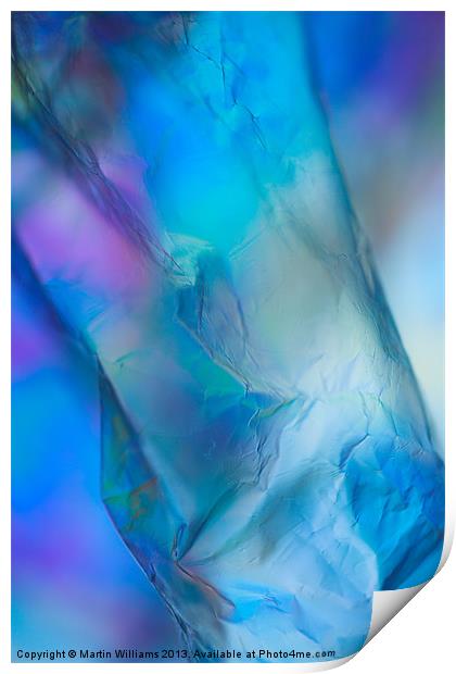 Abstract Electric Blue 3 Print by Martin Williams