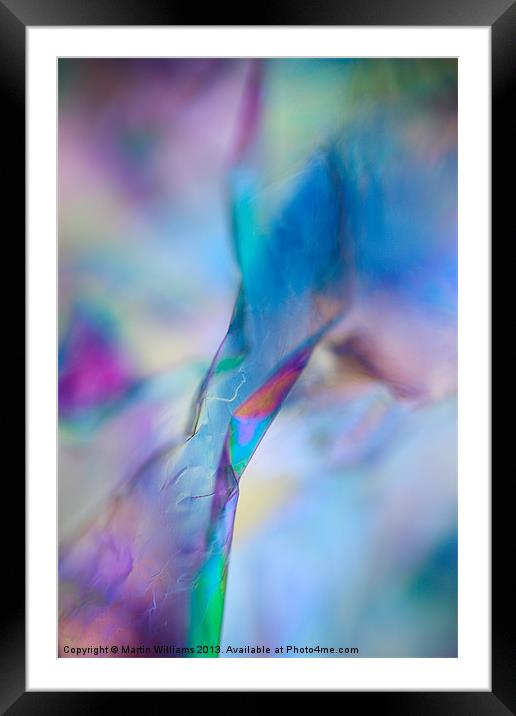 Abstract Electric Blue 4 Framed Mounted Print by Martin Williams