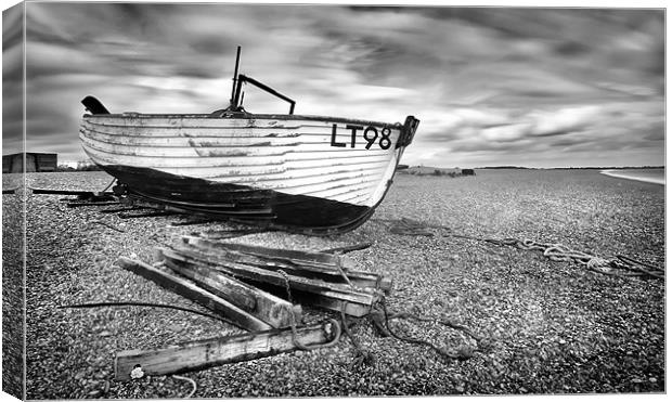 Dunwich Fishing Boat Canvas Print by Mike Sherman Photog