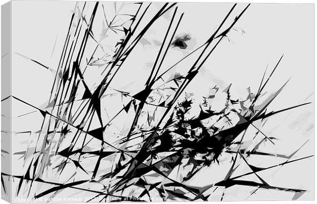 Strike Out Black and White Abstract Canvas Print by Natalie Kinnear