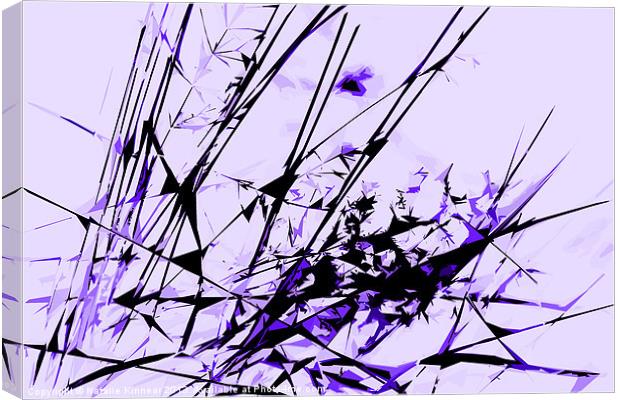 Strike Out Purple and Black Abstract Canvas Print by Natalie Kinnear
