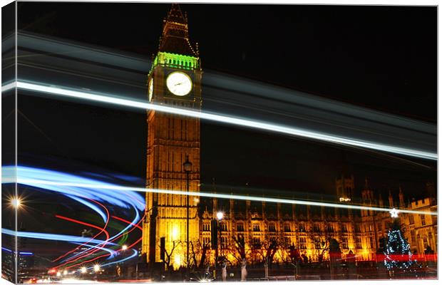 Westminster Lights Canvas Print by Phil Robinson