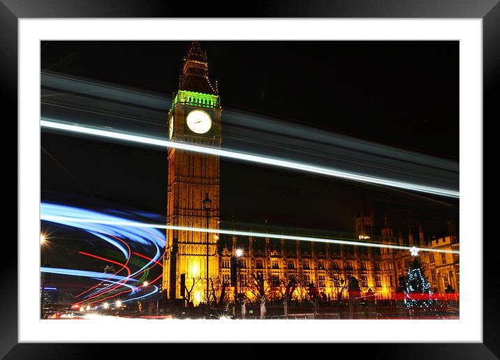 Westminster Lights Framed Mounted Print by Phil Robinson