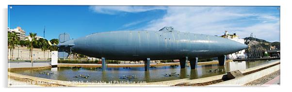Historic submarine Dotacion Acrylic by Malcolm Snook
