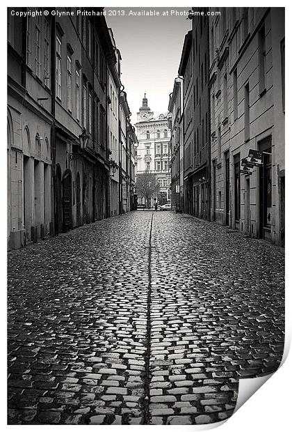 Streets of Prague Print by Glynne Pritchard