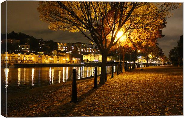 Autumn Evening Bristol Floating Harbour Canvas Print by Dave Bell
