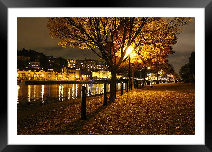 Autumn Evening Bristol Floating Harbour Framed Mounted Print by Dave Bell