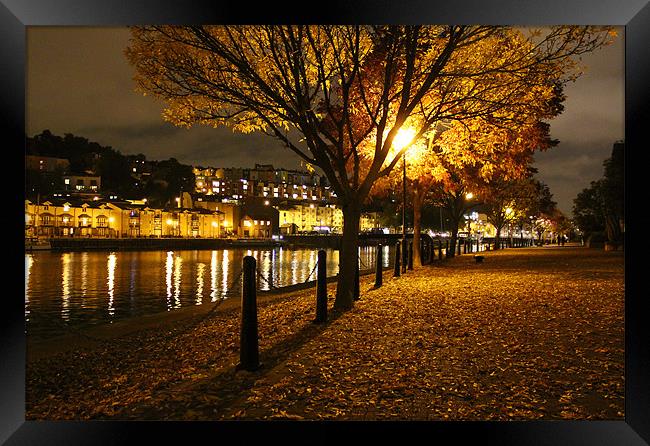 Autumn Evening Bristol Floating Harbour Framed Print by Dave Bell