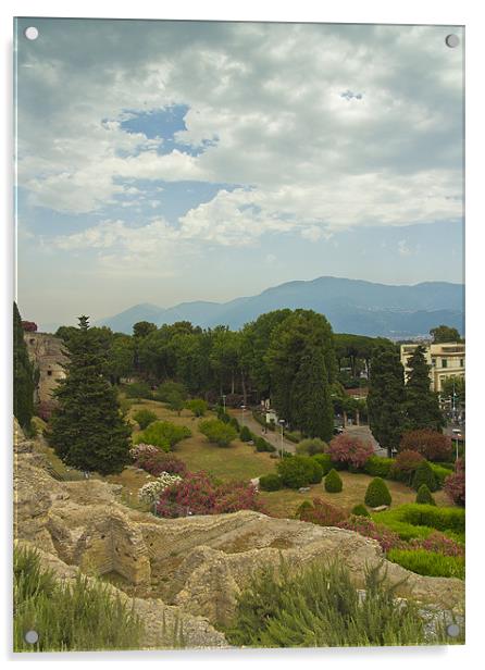 Pompeii View Italy Acrylic by Oliver Walton