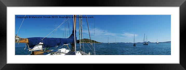 Anchorage in the Mar Menor Framed Mounted Print by Malcolm Snook