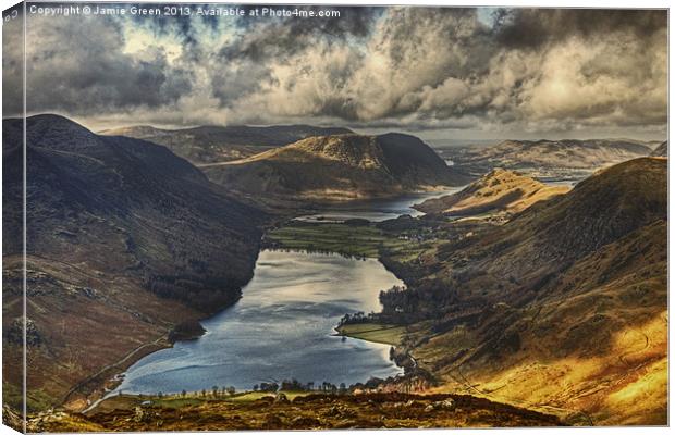 The View From Fleetwith Pike Canvas Print by Jamie Green